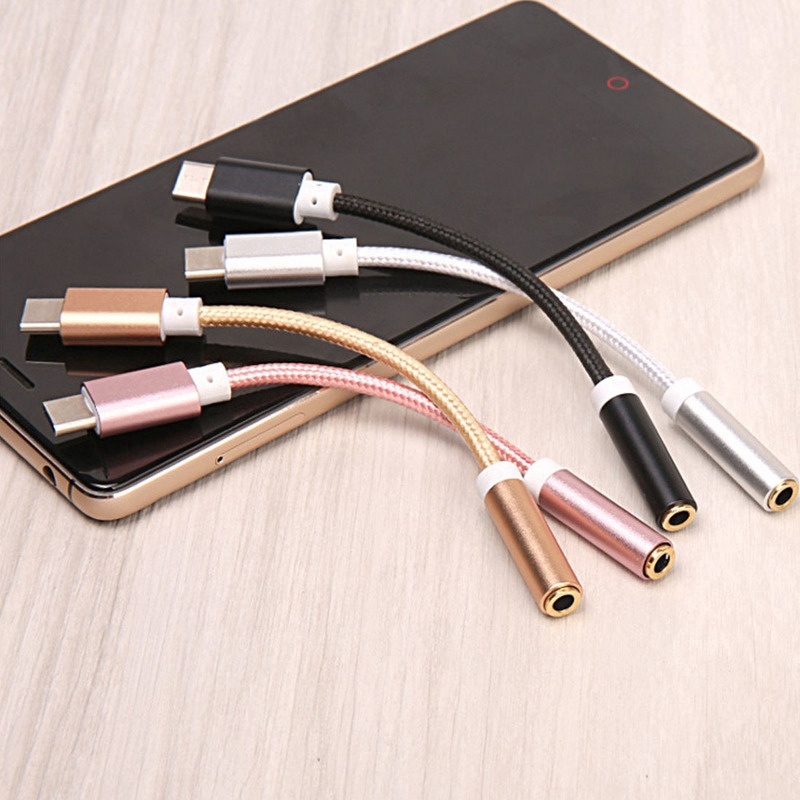 Cáp chuyển đổi âm thanh Type C sang 3.5mm cho điện thoại Android