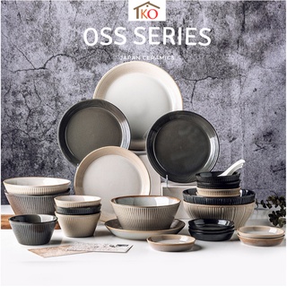 Bộ bát đĩa kiểu Nhật retro OSS Series 36 món, 12 món cao cấp