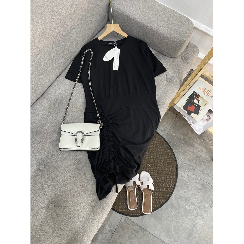 Đầm Thun Xuông Dáng Dài Body Cotton Dây Rút Eo Co Dãn 4 Chiều Tôn Dáng- Váy Xuông Thun Chất Thun Cotton Big size | BigBuy360 - bigbuy360.vn