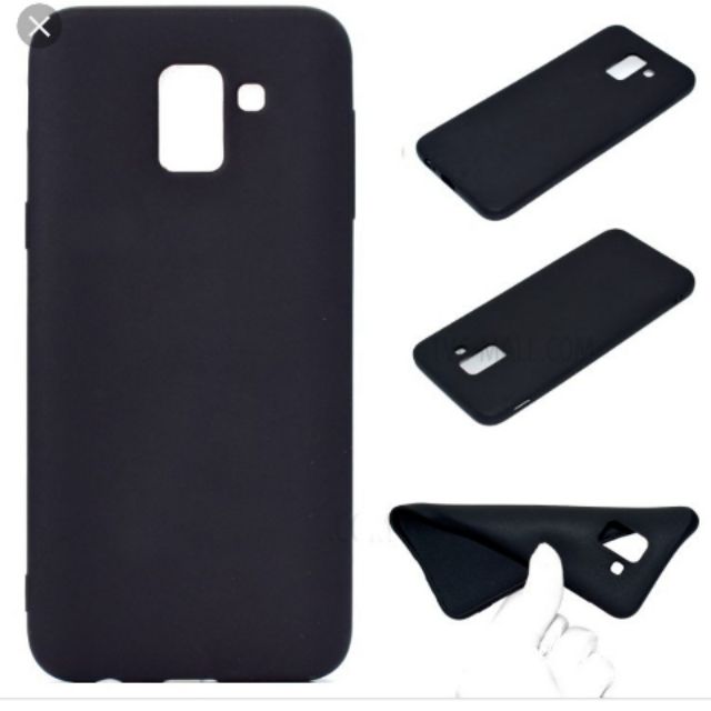 Ốp lưng Ou Case cho samsung A6 2018 silicon dẻo màu (đen)