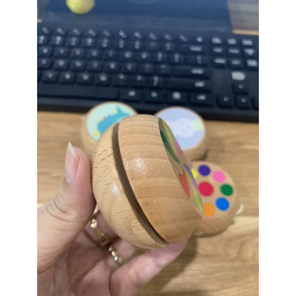 TRÒ CHƠI CON QUAY YOYO BẰNG GỖ HÌNH NGỘ NGHĨNH ĐÁNG YÊU CHO BÉ