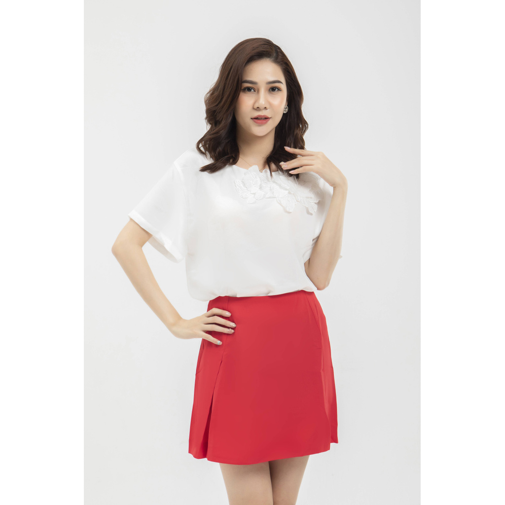 [Mã WABRLOW5 giảm 15% đơn 300K] Chân váy đỏ ly trước Elise | BigBuy360 - bigbuy360.vn