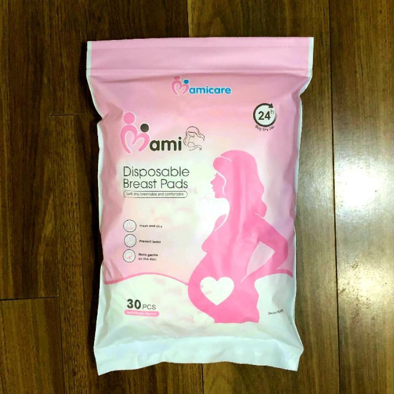 Bịch 30-100 miếng lót thấm sữa Mami dùng 1 lần sạch sẽ thông thoáng, mềm mại, thấm hút tốt