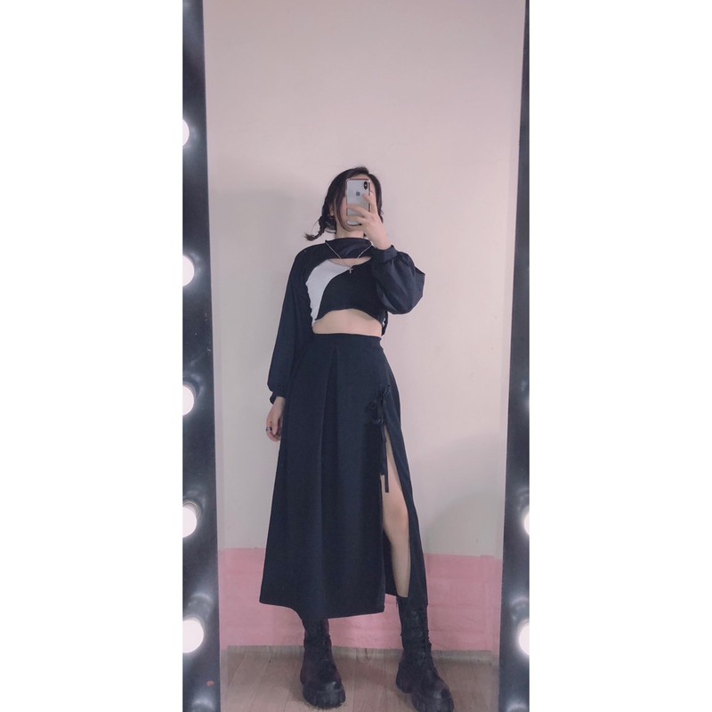 chân váy xẻ buộc nơ⚡️FREESHIP EXTRA⚡️chân váy nặng tay xịn cực | BigBuy360 - bigbuy360.vn