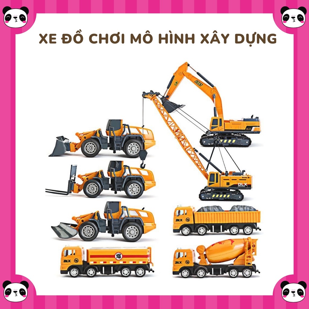 Xe đồ chơi mô hình công trình xây dựng cho bé, chất liệu nhựa an toàn, sắc sảo bền và đẹp (PANDA_35)
