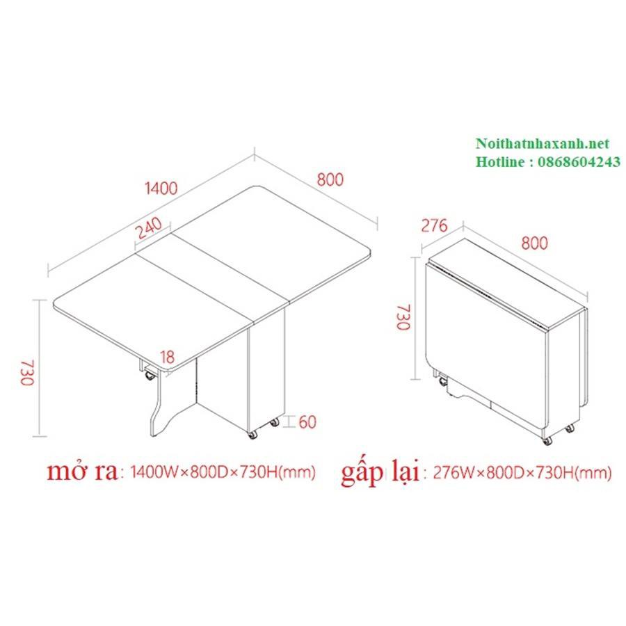 Bàn Ăn Thông Minh Gấp Gọn Cao cấp loại 1(bảo hành 2 năm lỗi đổi trả trong 1 tuần) | BigBuy360 - bigbuy360.vn