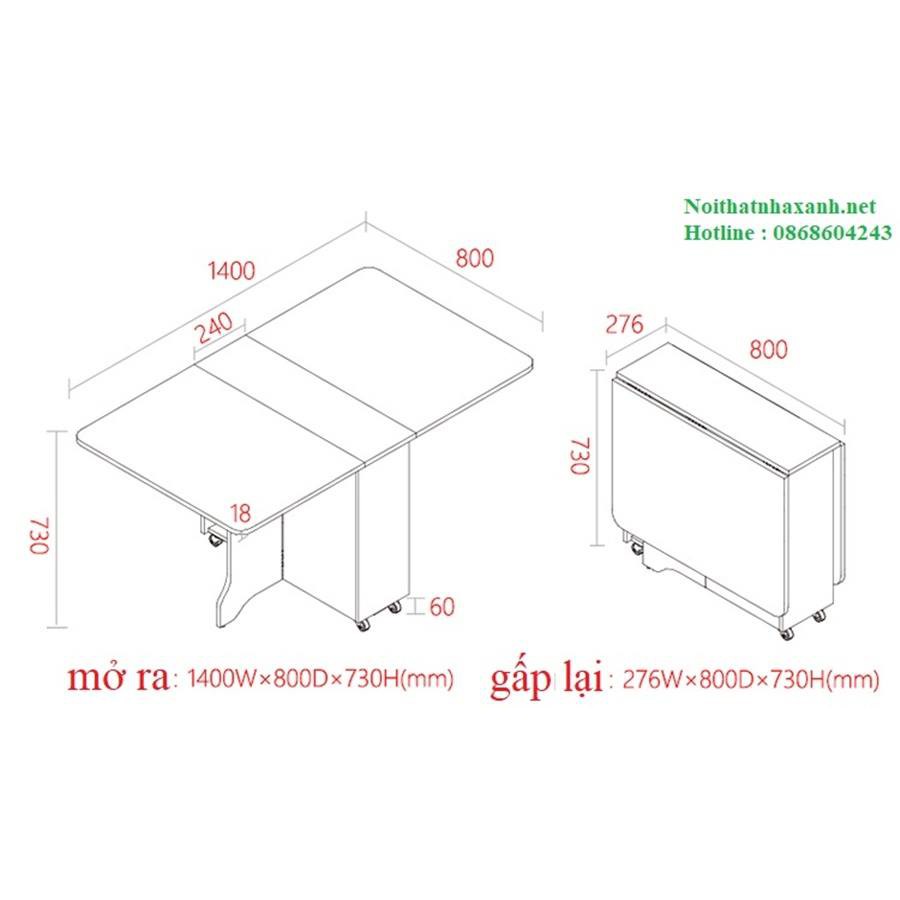 Bàn Ăn Thông Minh Gấp Gọn Cao cấp loại 1(bảo hành 2 năm lỗi đổi trả trong 1 tuần)