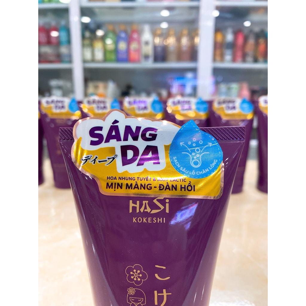 Sữa Rửa Mặt Sáng Da Sạch Sâu Hasi Kokeshi Deep Cleansing Foam 100ml