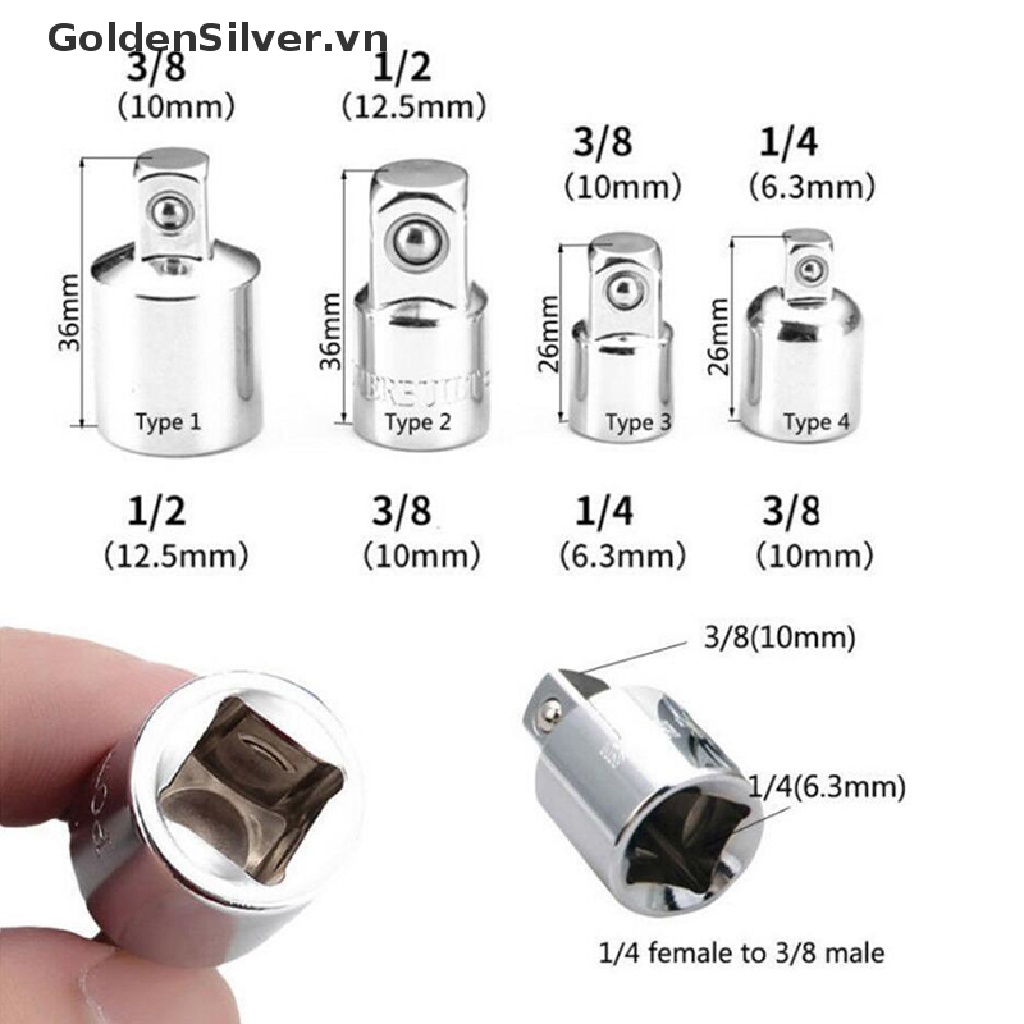 Đầu Chuyển Đổi Ổ Đĩa 3 / 8 &quot;Sang 1 / 4&quot; 1 / 2 inch Tiện Dụng