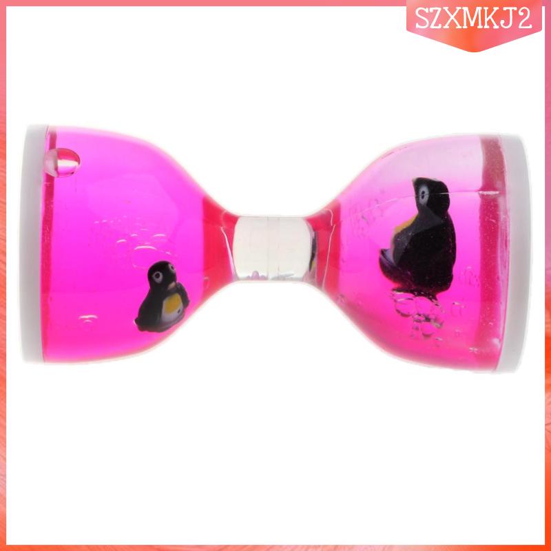 [szxmkj2] Đồng Hồ Cát Dầu Động Vật Nổi Trên Mặt Nước Cảm Ứng Chuyển Động Màu Xanh Dương