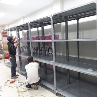 Rẻ Nhất - Kệ sắt V lỗ 4 tầng cao 1,5m, dài 1m, rộng 0,3m