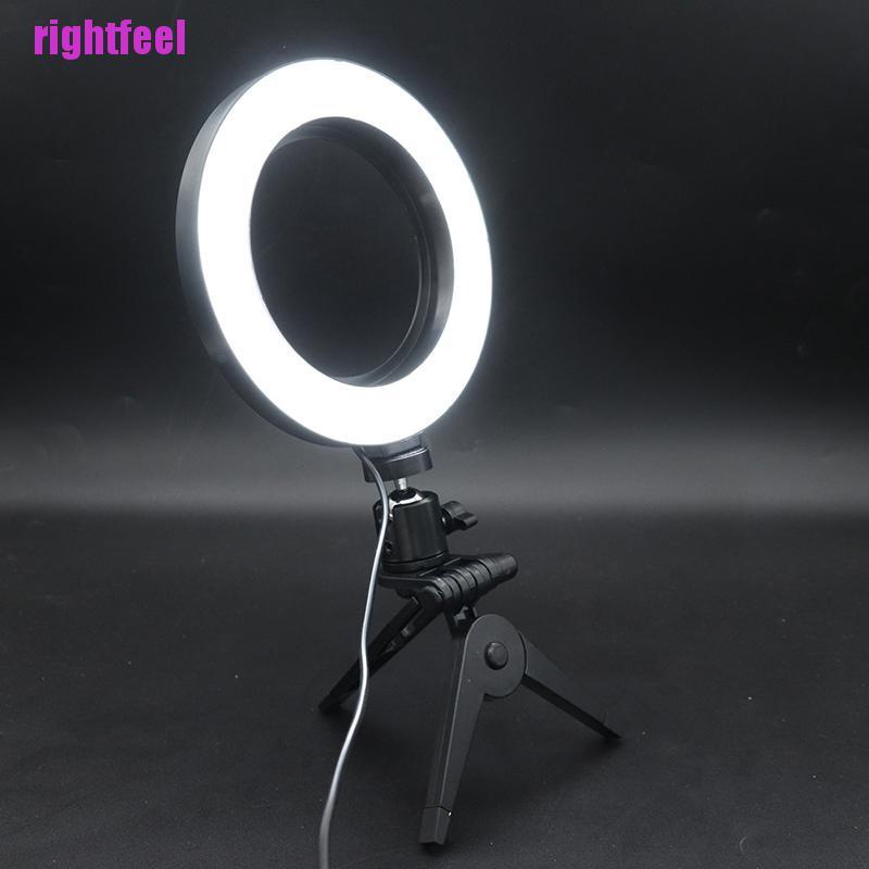 Rightfeel 6 " LED Ring Light Lamp Selfie Camera Live Dimmable Phone Studio Photo Video