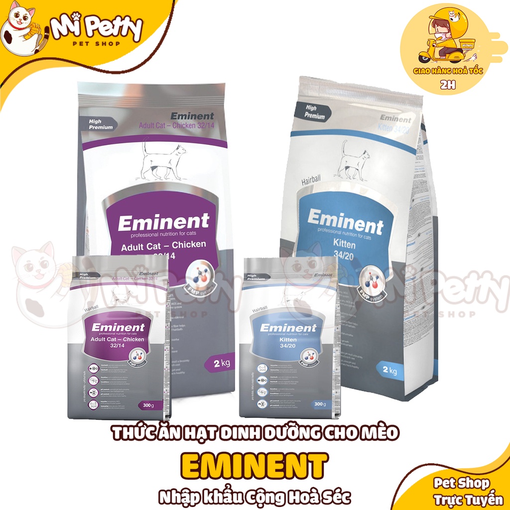 Thức ăn hạt Eminent dinh dưỡng cho mèo ở từng lứa tuổi