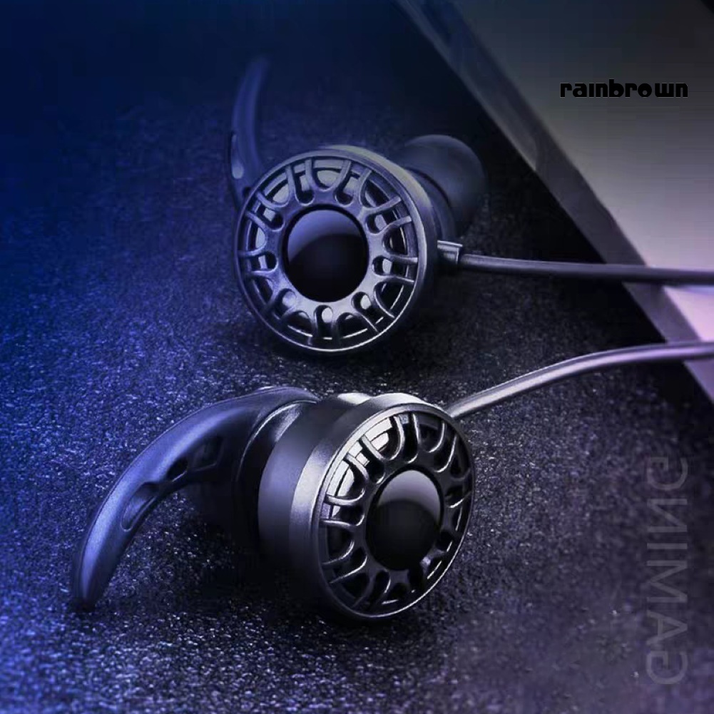 /REJ/ 3.5mm Wired In-Ear Gaming Earphone Bass Stereo Headphone with Dual Microphone