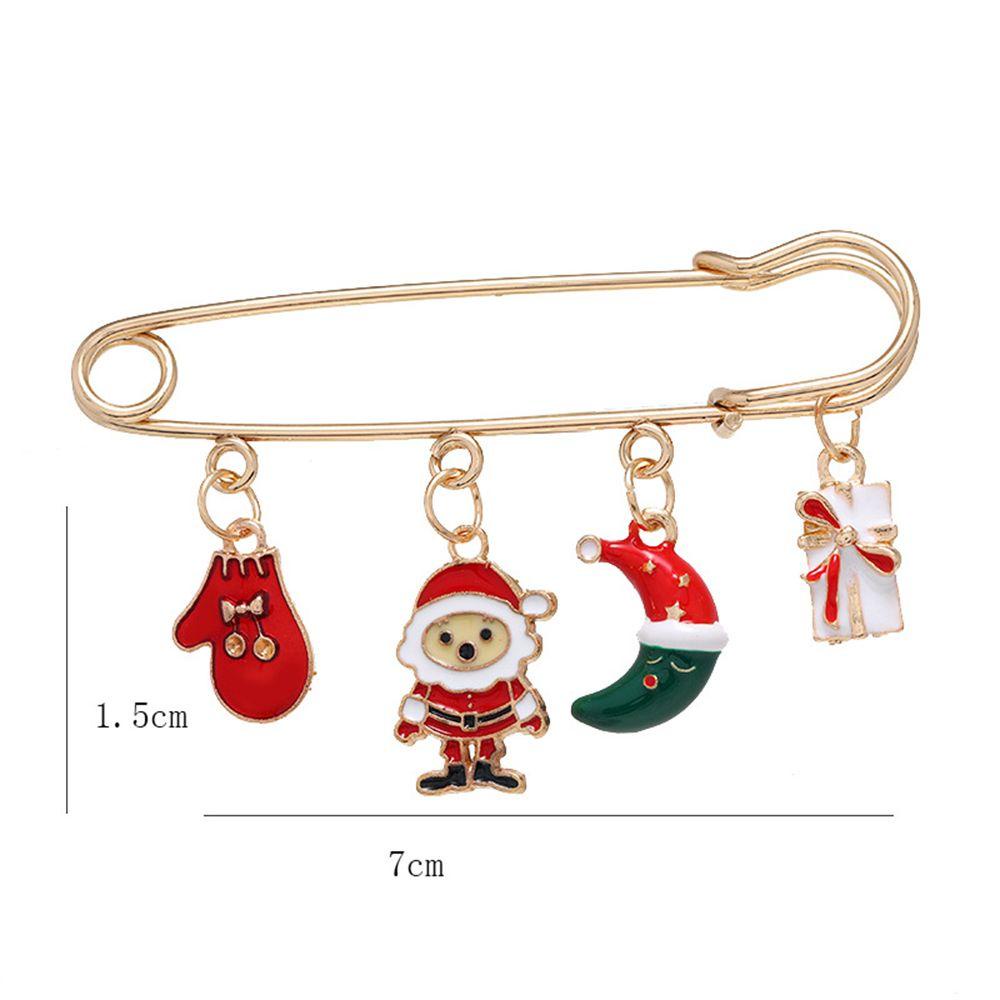 GOGOUP Mặt Dây Chuyền Hình Ông Già Noel Thời Trang​ Trâm Cài Áo Chủ Đề Giáng Sinh Dễ Thương