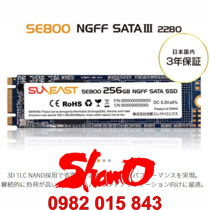 Ổ cứng SSD 256GB SunEast M2 ( SE800 NGFF SATA III – Hàng nội địa Nhật ) – Chính Hãng – Bảo hành 3 năm