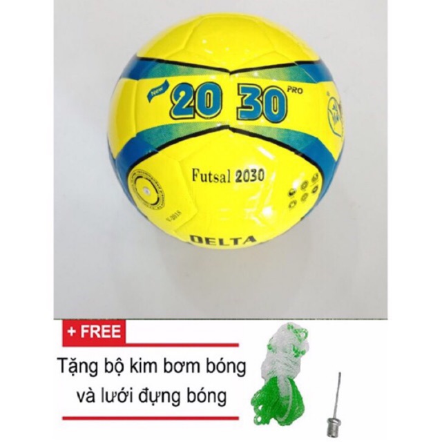 Banh Bóng Đá Futsal 2030 tặng kim và lưới đựng bóng