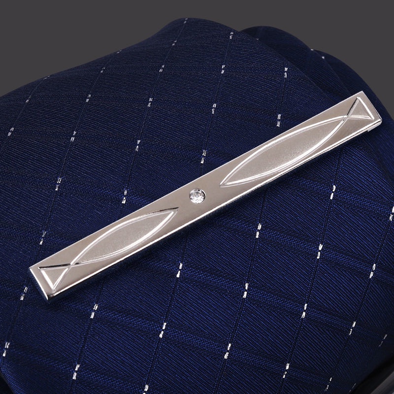 Kẹp Cà Vạt Màu Vàng/Bạc Phong Cách Hàn Quốc Đơn Giản Thời Trang Sang Trọng Cho Nam