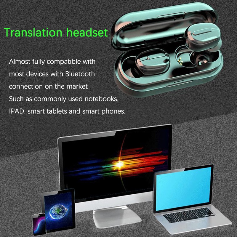Tai Nghe Chuyển Đổi Âm Thanh Thông Minh Không Dây Bluetooth 80 Ngôn Ngữ Ngay Lập Tức 80