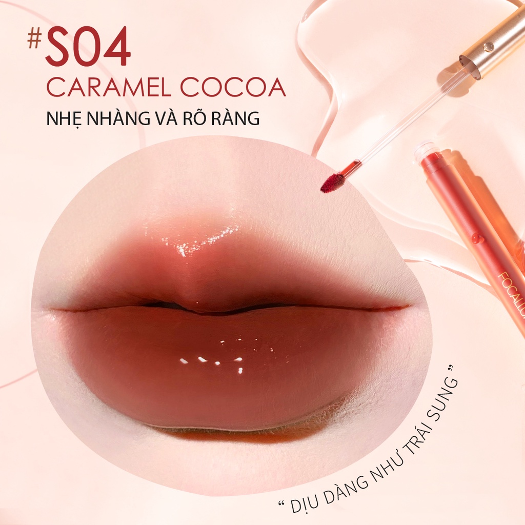Son môi FOCALLURE nhẹ trong suốt môi mềm mượt lâu trôi không bết dính 1.8g