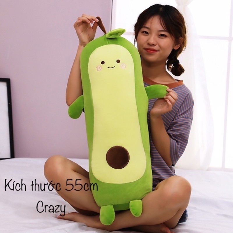 {FREESHIP} GỐI ÔM QUẢ BƠ XANH DÀI(SIÊU ÊM MỀM MỊN) GẤU BÔNG HÌNH QUẢ BƠ DÀI CUTE