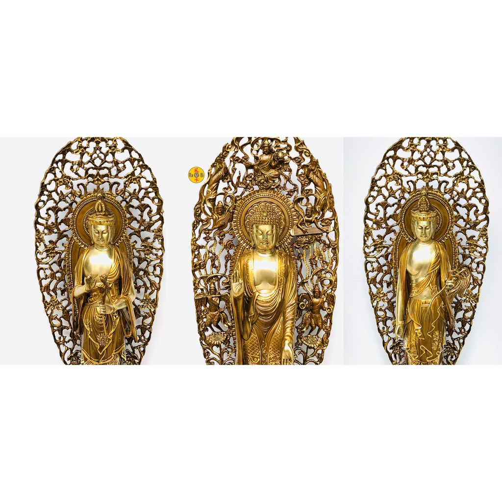 Tây Phương Tam Thánh - Tam Thế Phật Mật Tông - Tượng Đồng Thờ Cúng Cao Cấp
