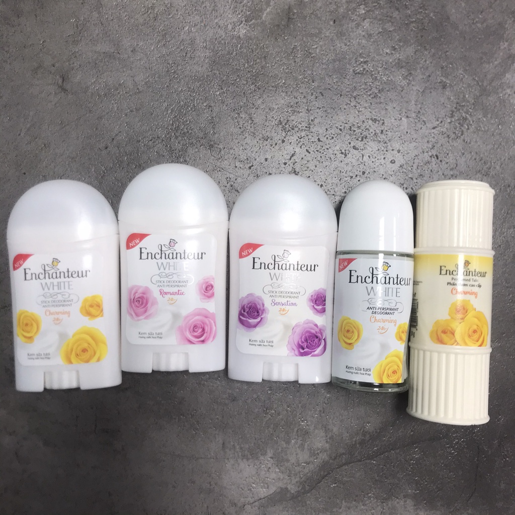 Lăn nách nữ ENCHANTEUR Charming 40g sáp lăng nách enchanter 50ml phấn thơm khử mùi hôi nách 50g