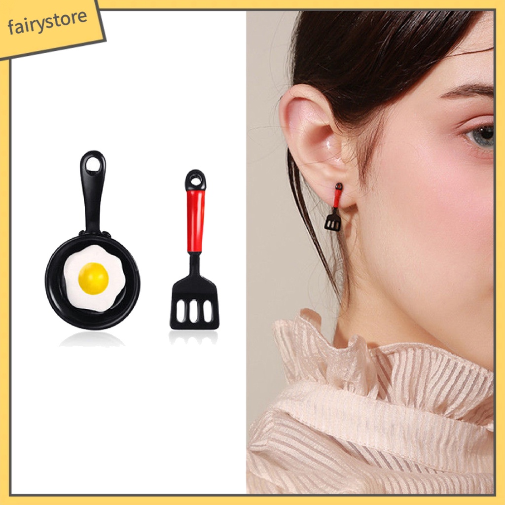 Khuyên Tai Nữ Hình Chảo Chiên Trứng Ốp La Độc Đáo