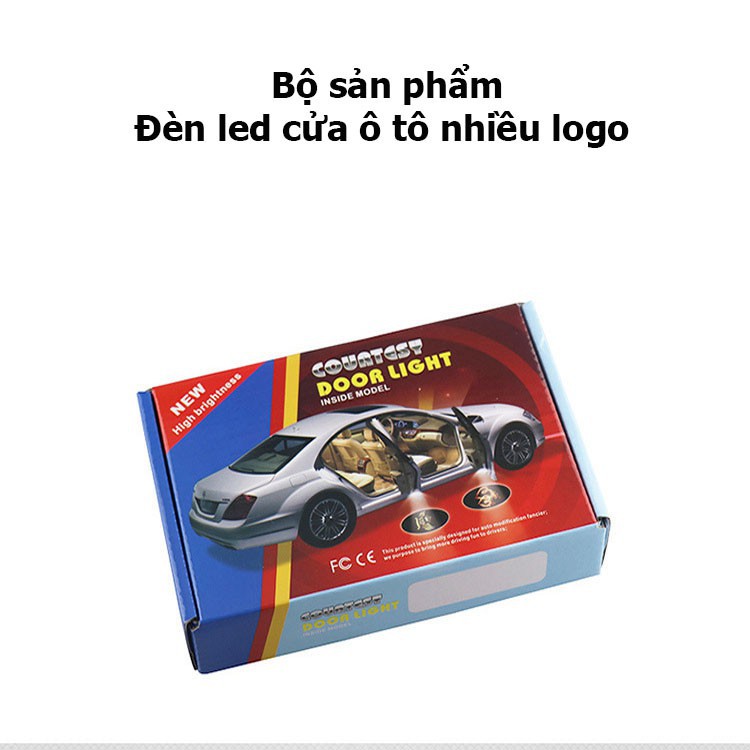 Đèn chiếu logo, máy chiếu thương hiệu cửa xe ô tô, xe hơi cho các hãng xe, đồ chơi ô tô (bộ 2 đèn)