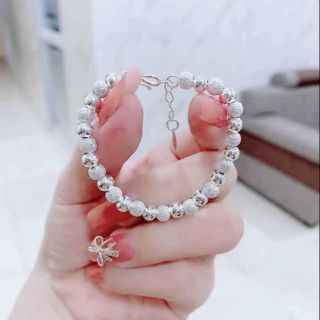 Lắc tay bi bạc cho nữ