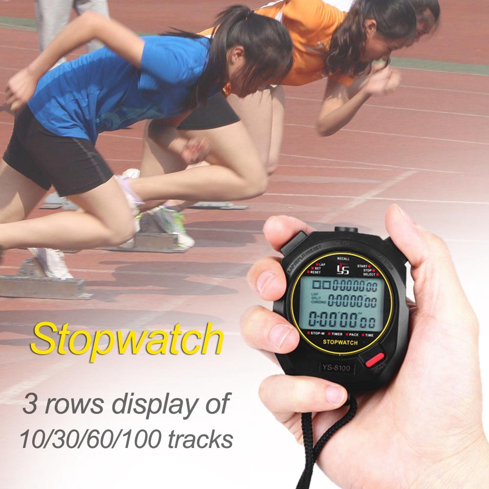 Handheld Digital Stopwatch Chronograph Sports Training Timer Stop Watch