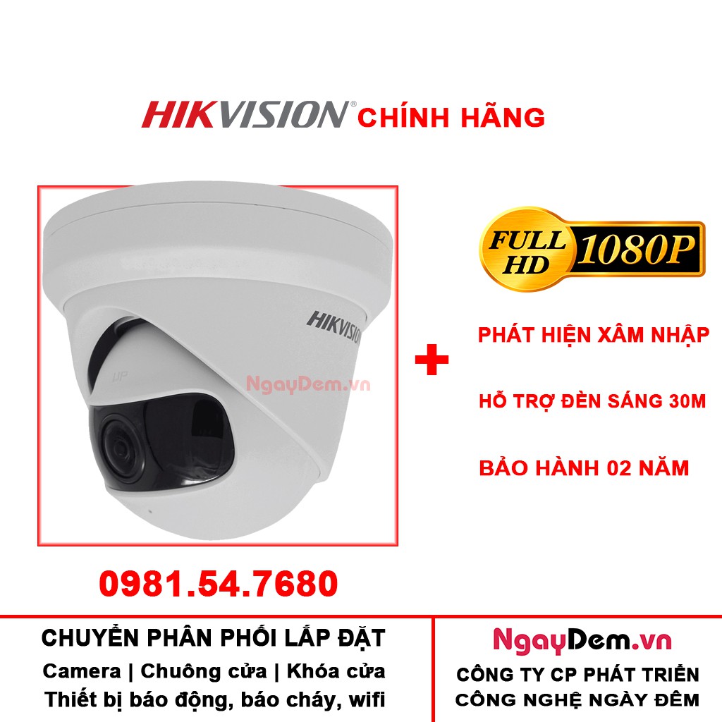 Camera IP Bán Cầu Hikvision 4MP Ống Kính Góc Siêu Rộng - Hàng chính hãng bảo hành 24 tháng