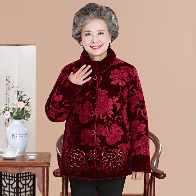 Áo nhung lót lông tặng bà/mẹ