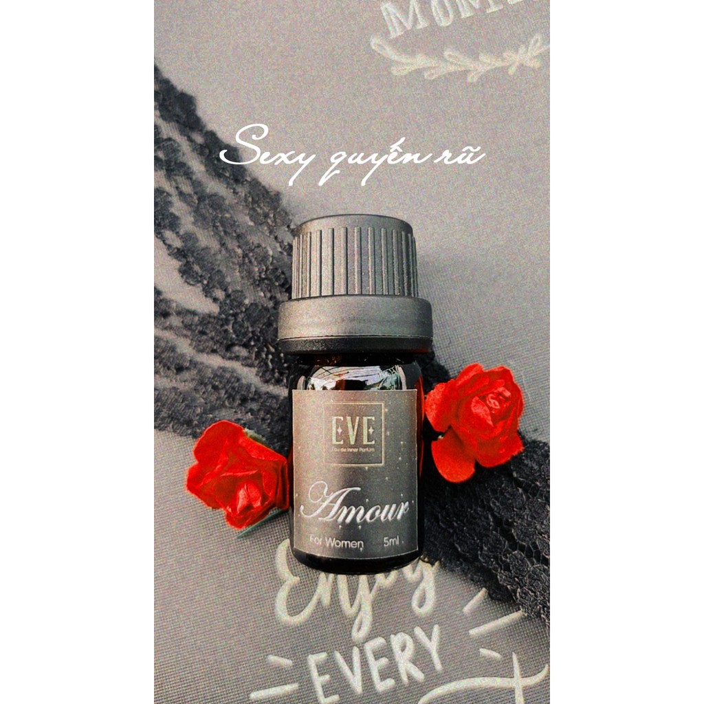 Nước Hoa Cô Bé Bím AMOUR 5ml Lưu Hương Thơm Lâu - Nước Hoa Vùng Kín Nữ Chính Hãng EVE Eau de Inner Parfum (Có che tên) | Thế Giới Skin Care