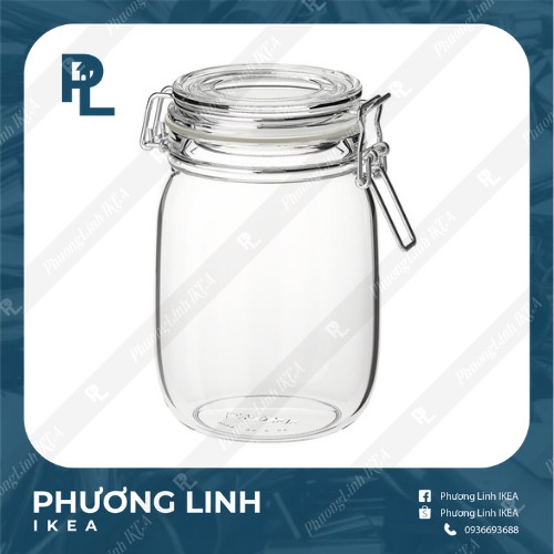 Lọ thuỷ tinh nắp gioăng IKEA