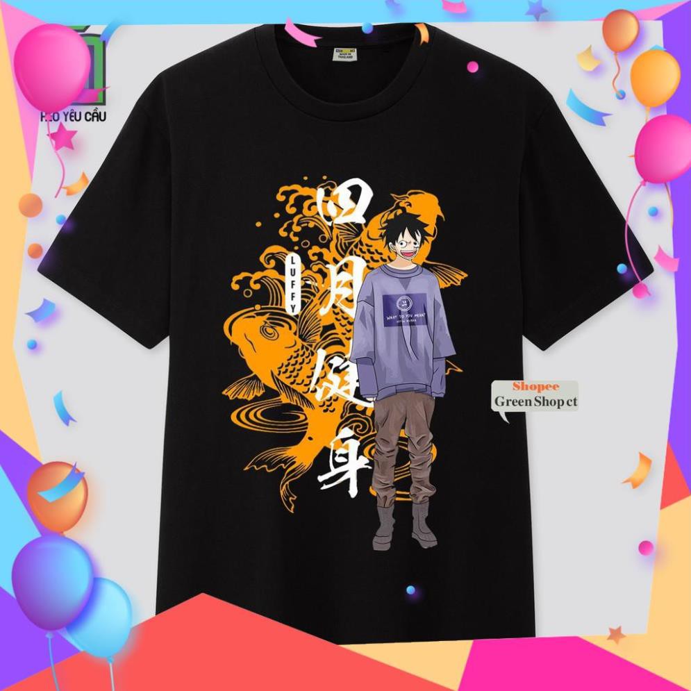 SALE- Áo Thun Đen One Piece In Hình Luffy Siêu Chất S117 -MILO STORE