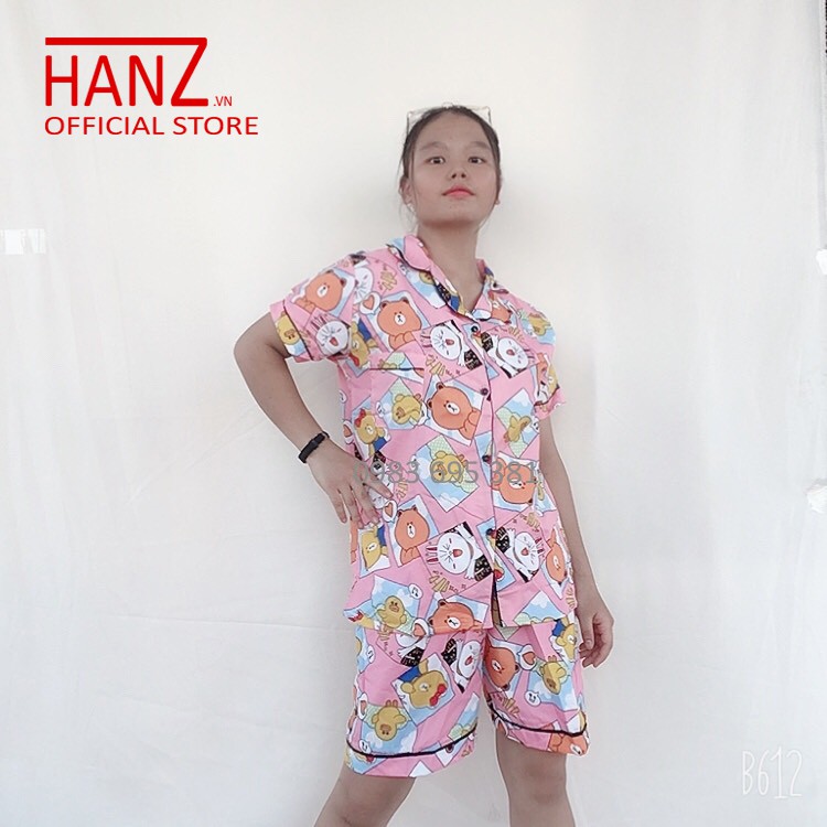 Bộ đồ ngủ nữ pijama cộc đùi bộ mặc nhà chất kate cao cấp thái thoải mái dễ thương giá rẻ Hanz.vn H23 | BigBuy360 - bigbuy360.vn