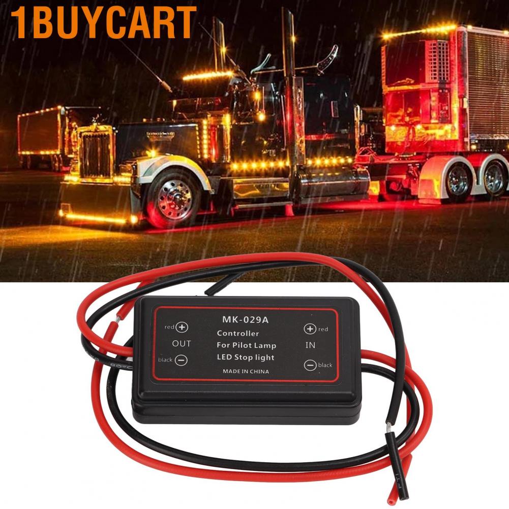 1buycart Car LED Marker Pilot Tail Light Controller IP65 Waterproof Red 18AWG for Cars SUVs Vans Trucks Trailers