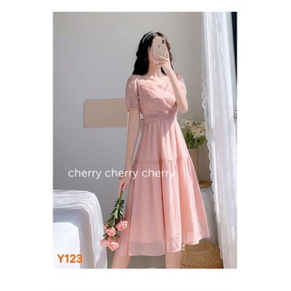 váy hồng tiểu thư Y123