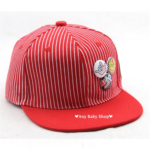 Mũ nón Hiphop Snapback cho bé trai và bé gái kiểu dáng bóng chày đính sticker gỗ 4 màu cực hot ❣❣ ❣❣
