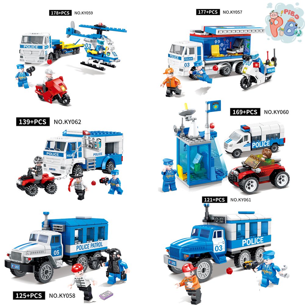 Đồ Chơi Lắp Ráp Lego Cảnh Sát Trạm Kiểm Soát, Máy Bay - PiBo Store