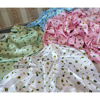 Vải bơ 3D may Scrunchies