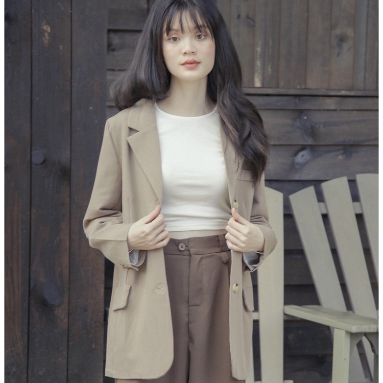 Áo khoác blazer hai lớp phong cách hàn quốc - V018