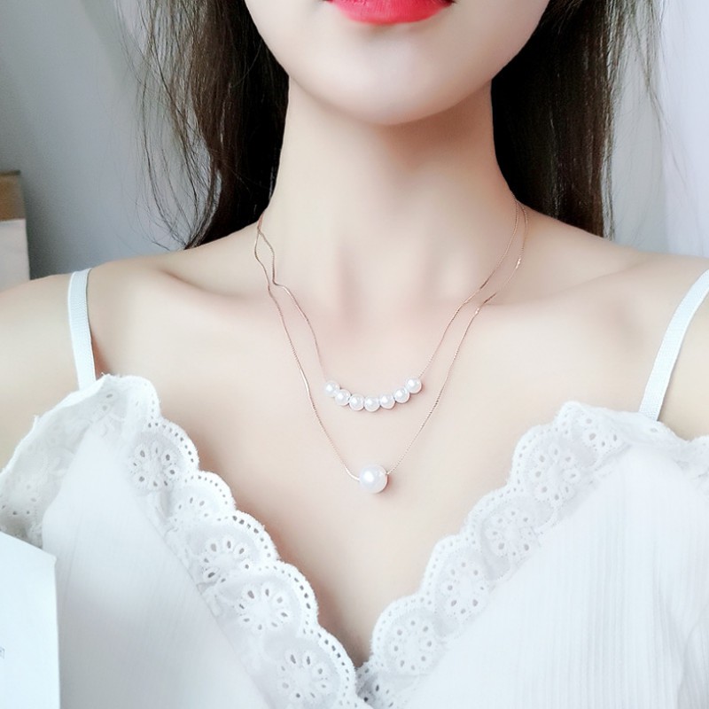 Dây Chuyền 2 Tầng Titan Ko Đen TT 3740