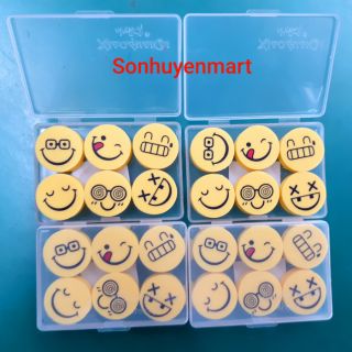 Hộp 6 cục Tẩy mặt cười, cảm xúc siêu yêu