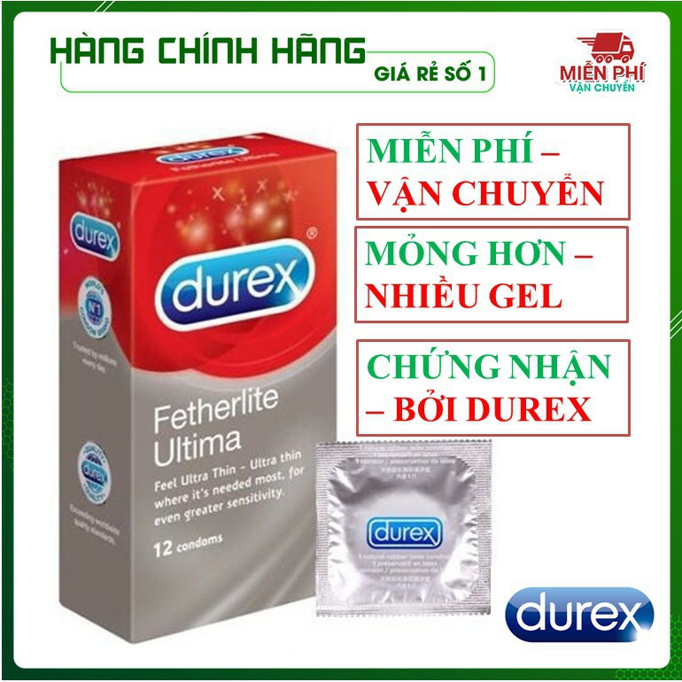 12 chiếc Bao DUREX Fetherlite Ultima siêu mỏng