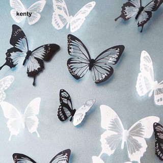 18 Sticker Dán Tường Hình Con Bướm 3D