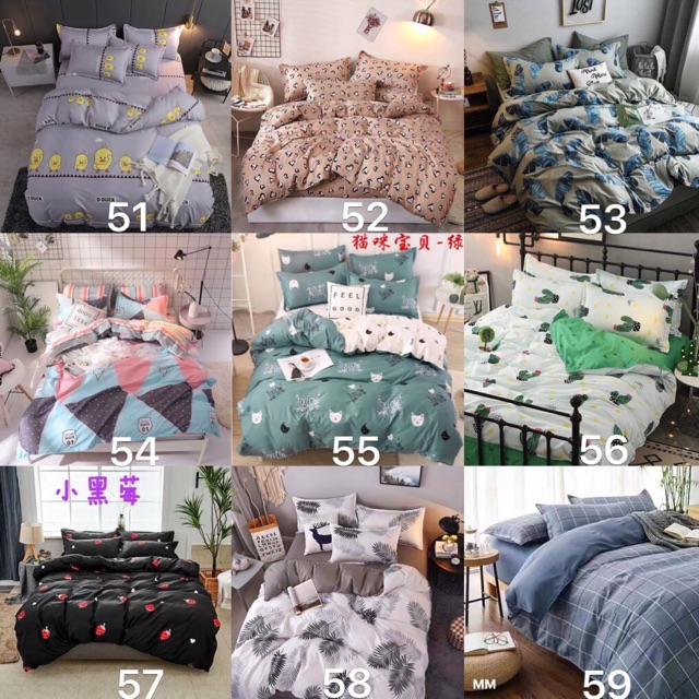 Set CHĂN PHAO phồng ga gối cotton poly, được chọn mẫu | BigBuy360 - bigbuy360.vn