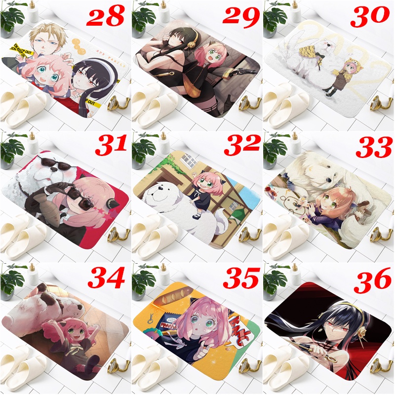 Thảm Chùi Chân Chống Trượt In Hình Anime Dùng Trang Trí Nhà Tắm Kích Thước 60x40cm