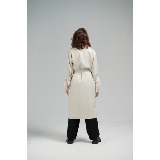 Áo khoác 2 hàng khuy- Kem | BigBuy360 - bigbuy360.vn